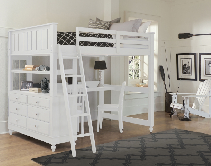 Adriel Kids Loft Bed with Drawers