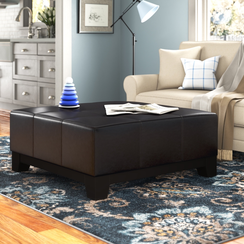 Afsheen Faux Leather Ottoman