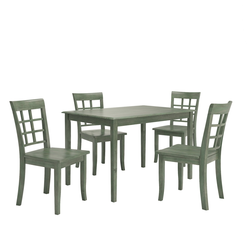Alexa-Mae 5 - Piece Solid Wood Top Dining Set