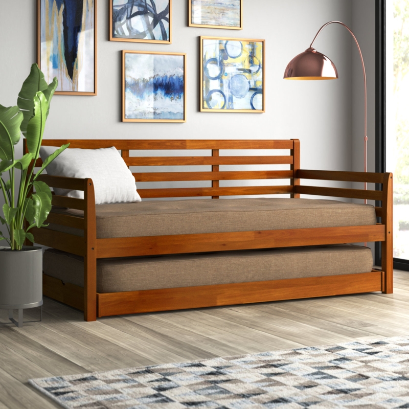 Alhamdi Boho Daybed and Pop-Up Bed with Linen Mattresses