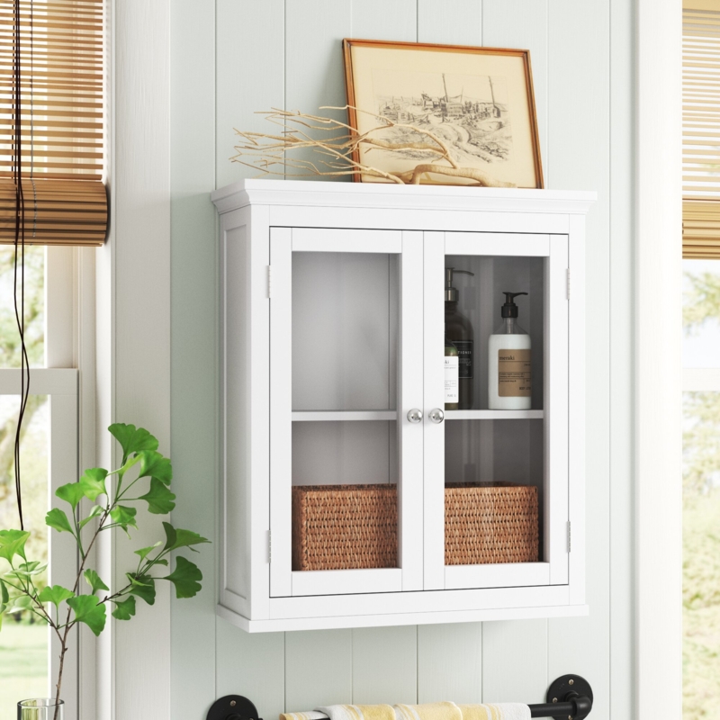 Allare Teamson Home Madison 20" x 24" Removable Wall Cabinet, White