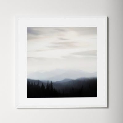 AllModern Mountain Vista II by Madeline Clark - Picture Frame Photograph Print on Paper in Black/Brown/Gray | Size 33.12 H x 33.12 W x 0.88 D in