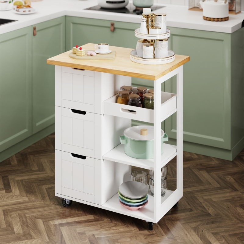 Amarieon Wood Kitchen Island