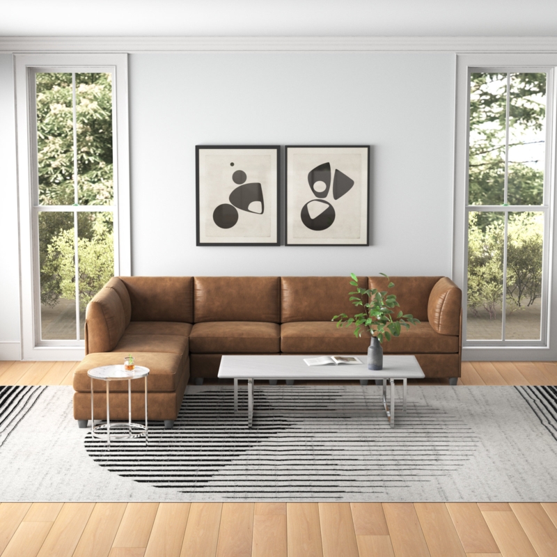 Amaron 6 - Piece Faux Leather Sectional