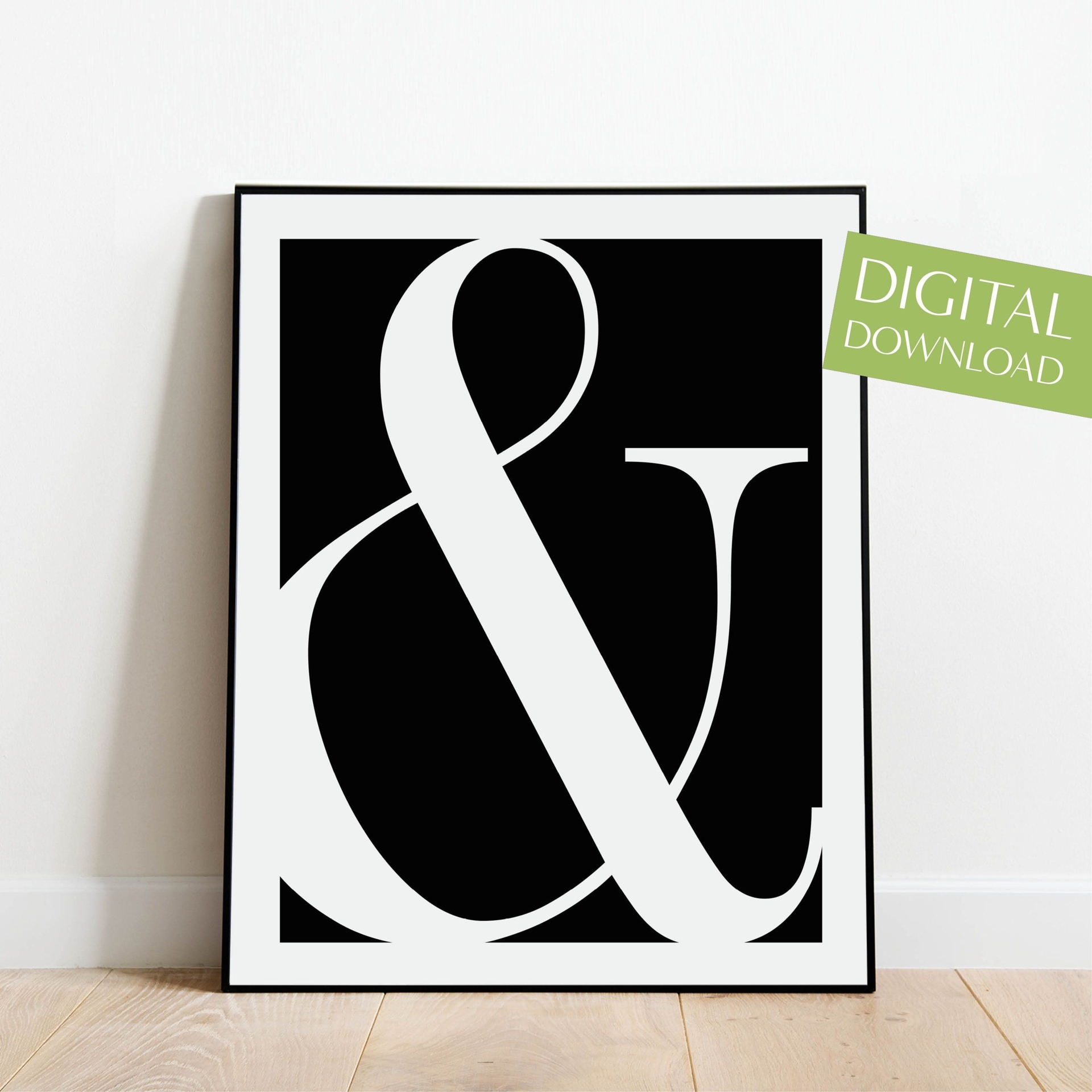 Ampersand Sign, PRINTABLE Digital Download, Ampersand Wall Decor, Ampersand Wall Art, Letter Print, Letters for Wall Decor