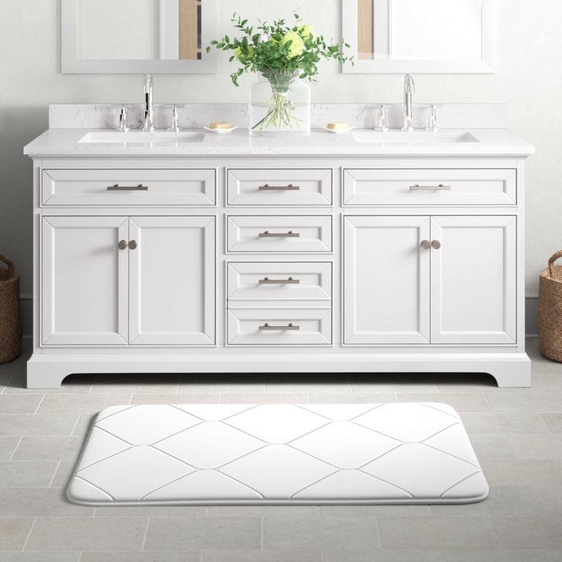 Double Sink Vanities With Makeup Area