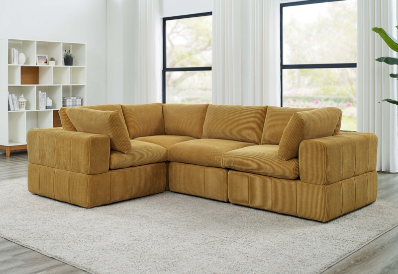 Areeba 4 - Piece Corduroy Sectional
