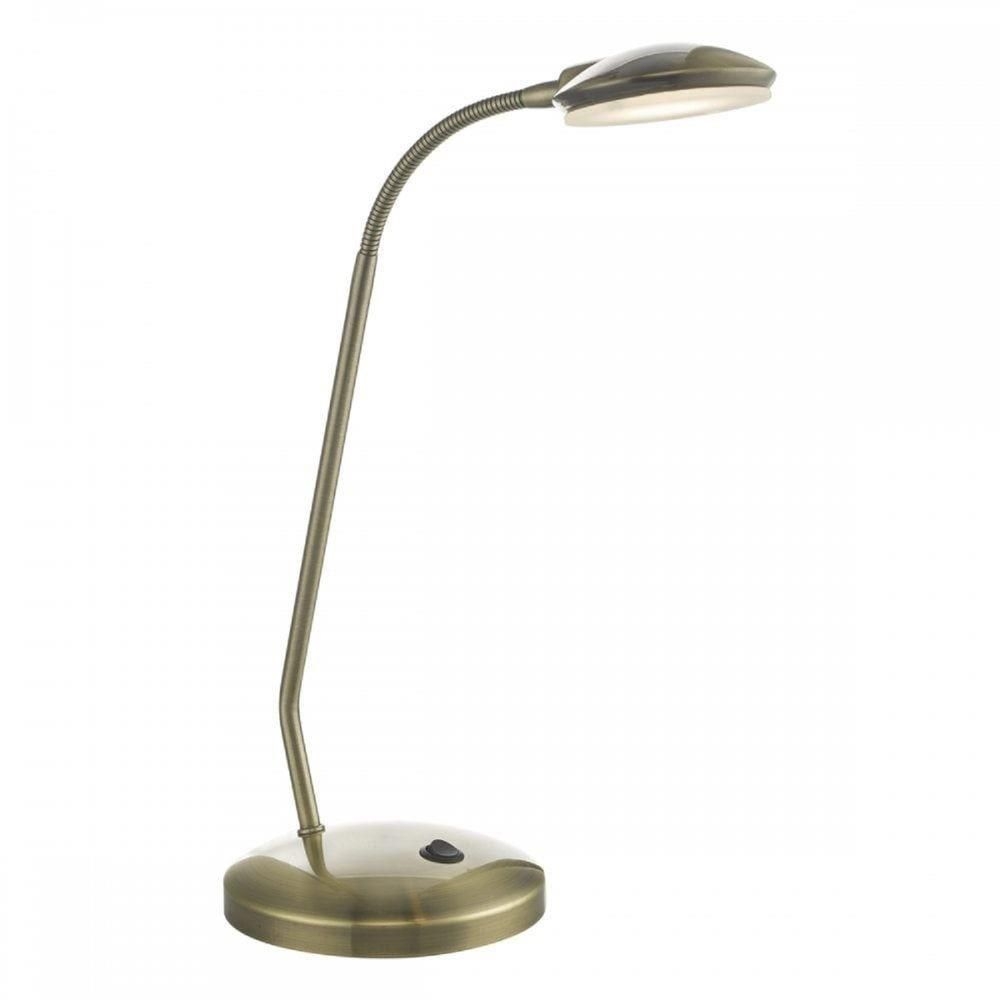 ARI4075 Aria LED Task Lamp With Antique Brass Finish