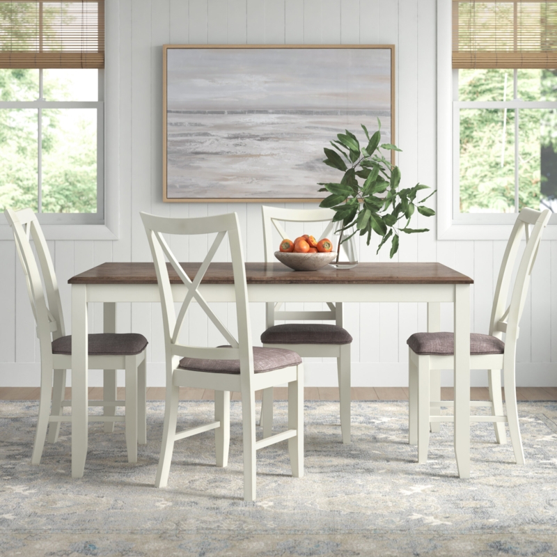 Ariane 5 - Piece Solid Wood Top Dining Set