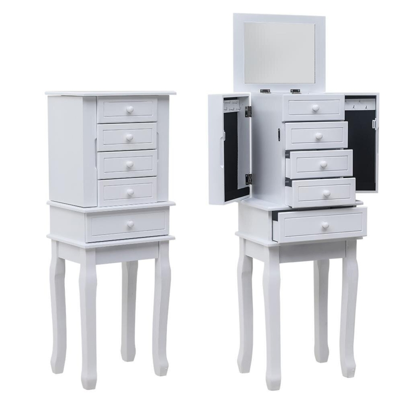 Aricka 13.5'' Wide Freestanding Jewelry Armoire with Mirror