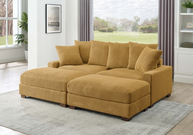 Arzuaga 4 - Piece Corduroy Sectional