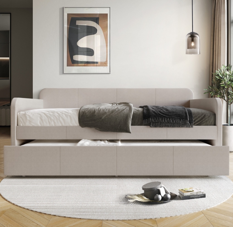 Aysun Upholstered Daybed with Trundle