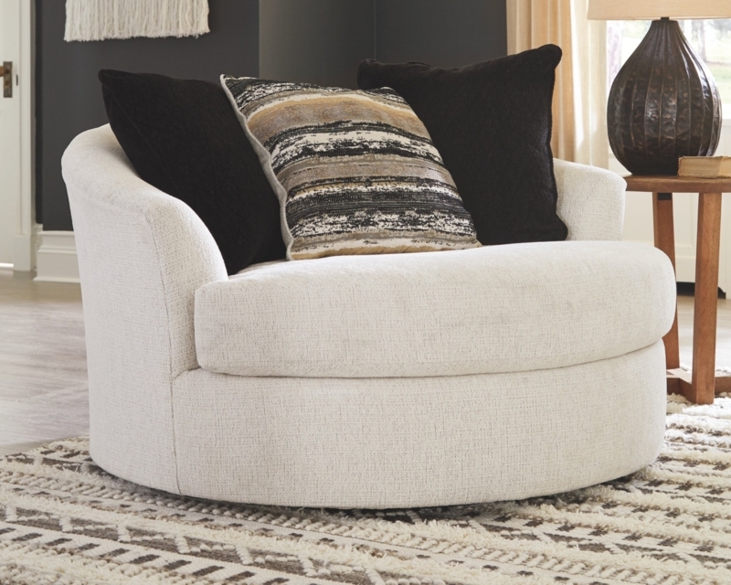 Azaleyah Upholstered Swivel Barrel Chair