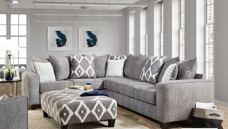 Azden Lefthand Facing 97 inch Righthand Facing 123 inch 2-Piece Upholstered Sectional Sofa