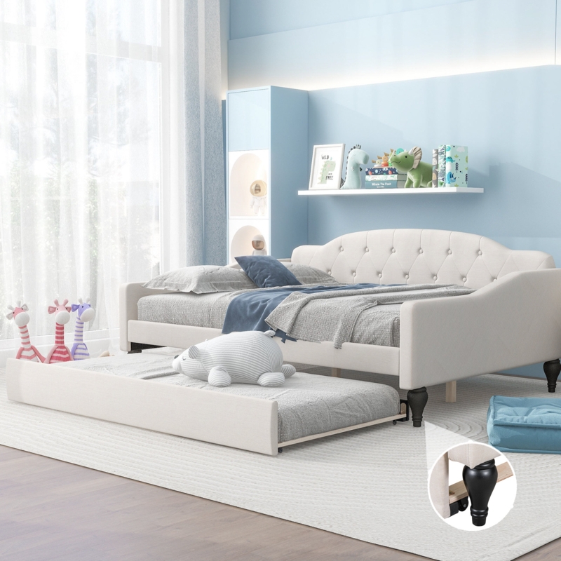 Baldoumas Upholstered Daybed with Trundle