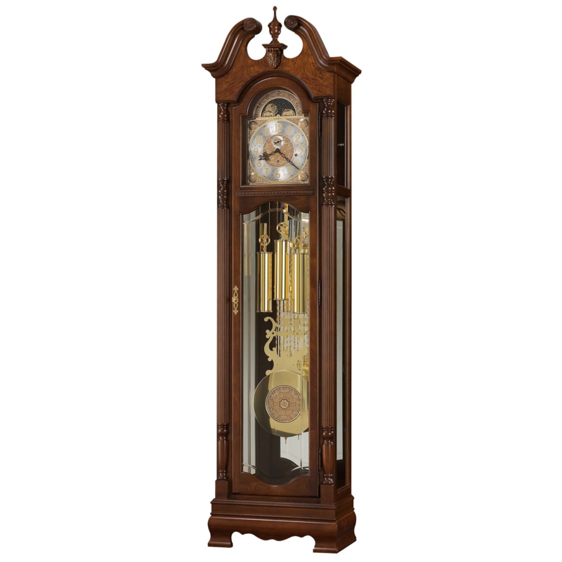 Baldwin 86'' H Solid Wood Grandfather Clock with Adjustable Chime Volume