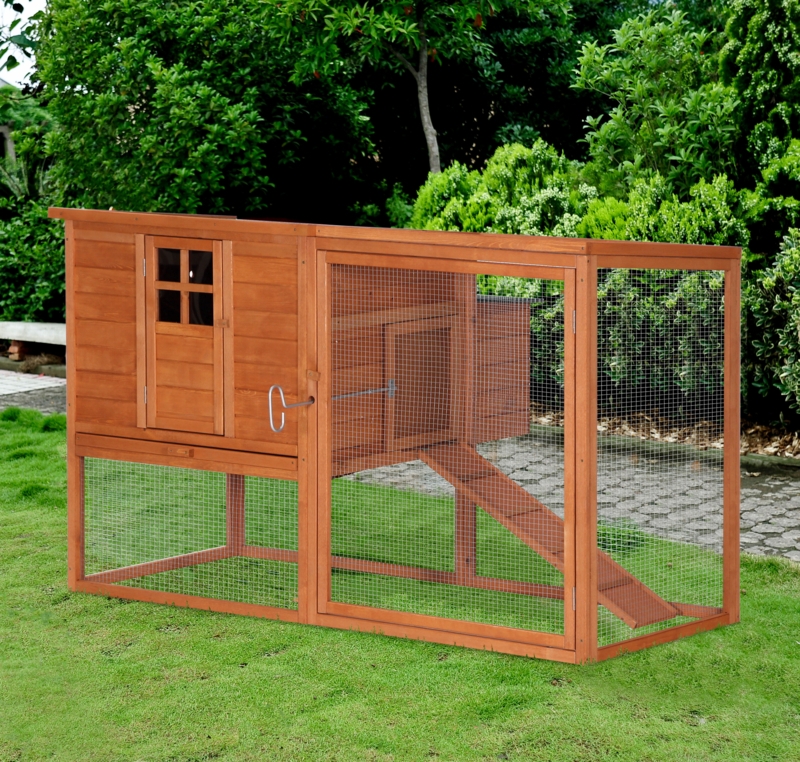 Bartholomew Chicken Coop with Nesting Box and Outdoor Run
