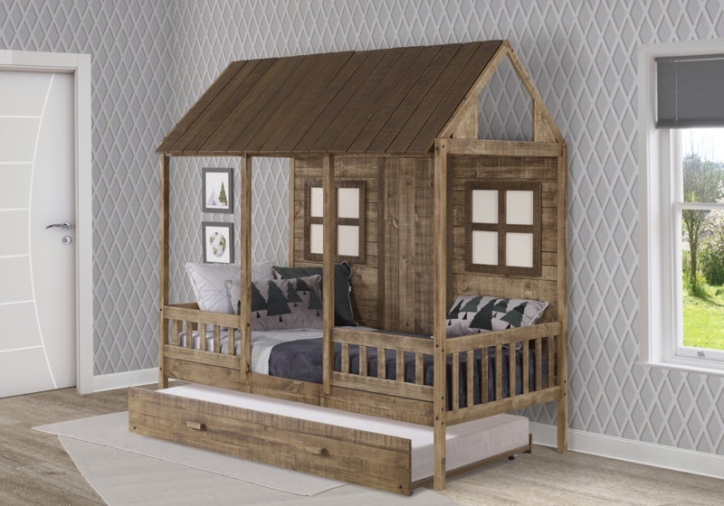 Batton Twin Platform Bed with Trundle by Harper Orchard