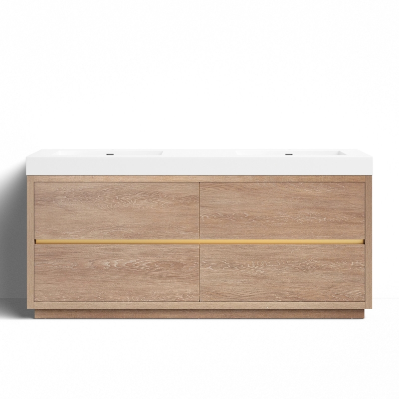 Beira 71.7'' Double Bathroom Vanity with Top