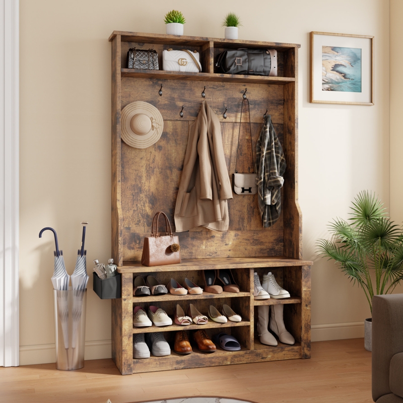 Beitske Hall Tree 39.37'' Wide with Shoe Storage