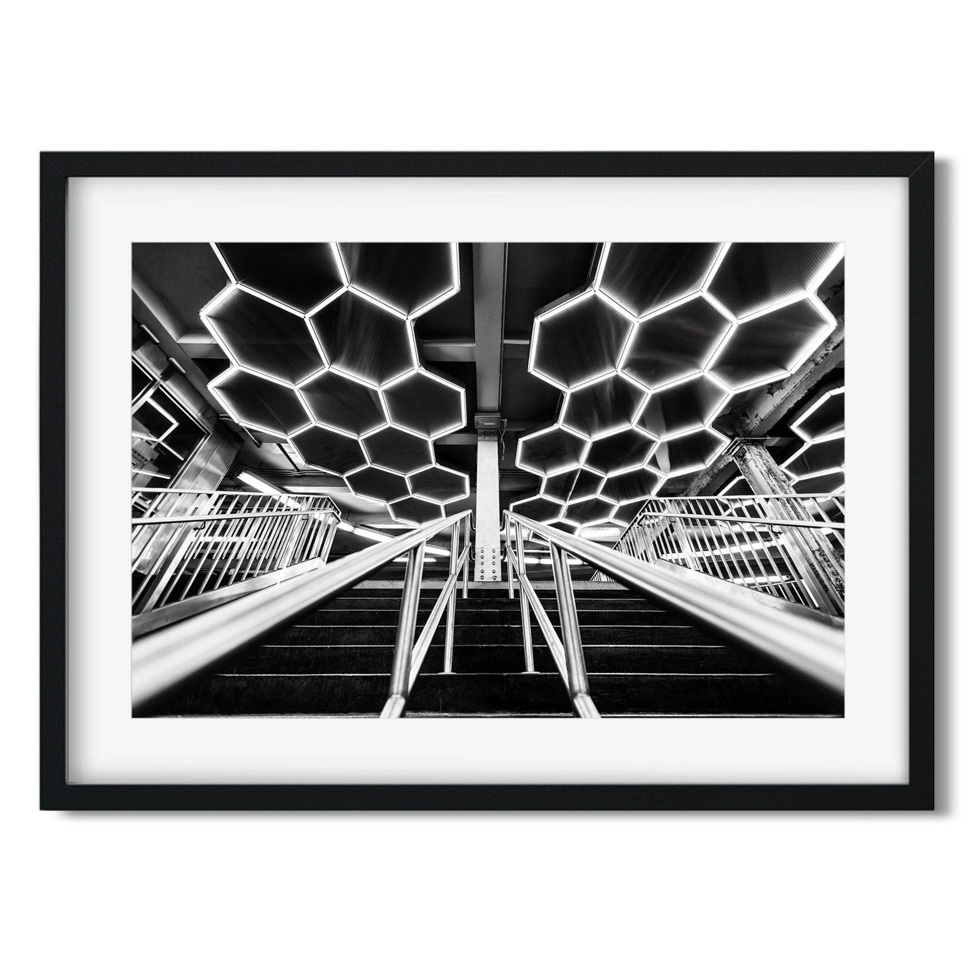 Bleecker Street Subway 2016 - New York Architecture Black and White Fine Art Print, New Yorker Wall Art