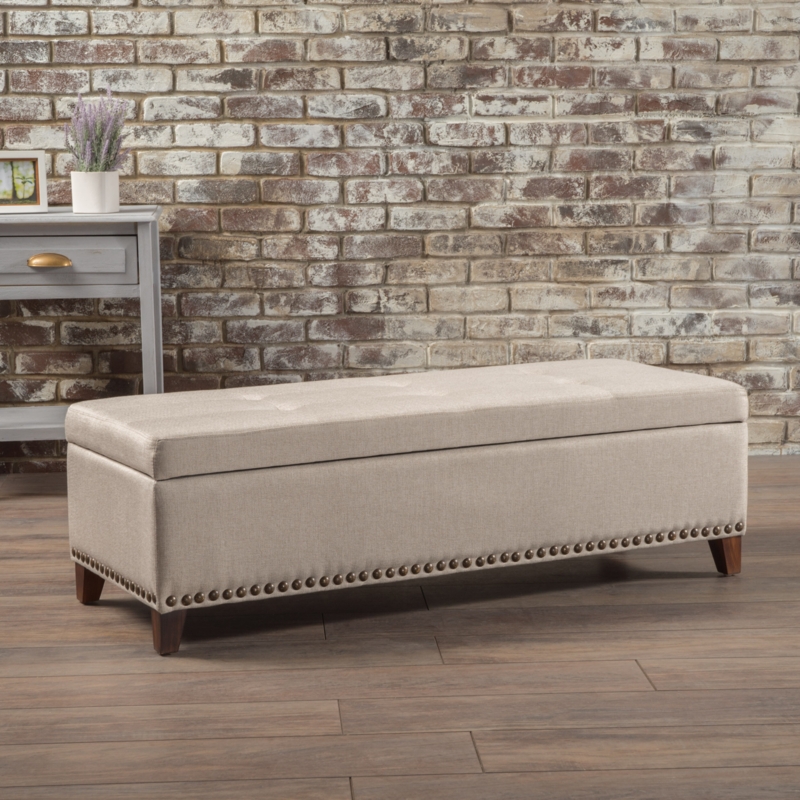 Bluford Polyester Upholstered Storage Bench