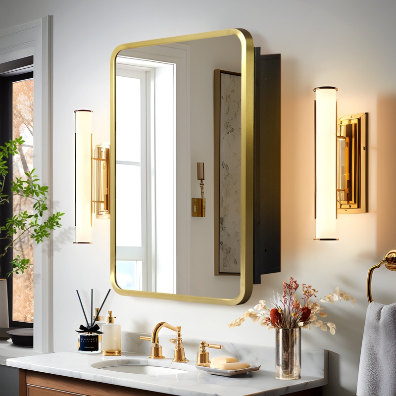 Bryndon 16'' W 24'' H Medicine Cabinet Mirror