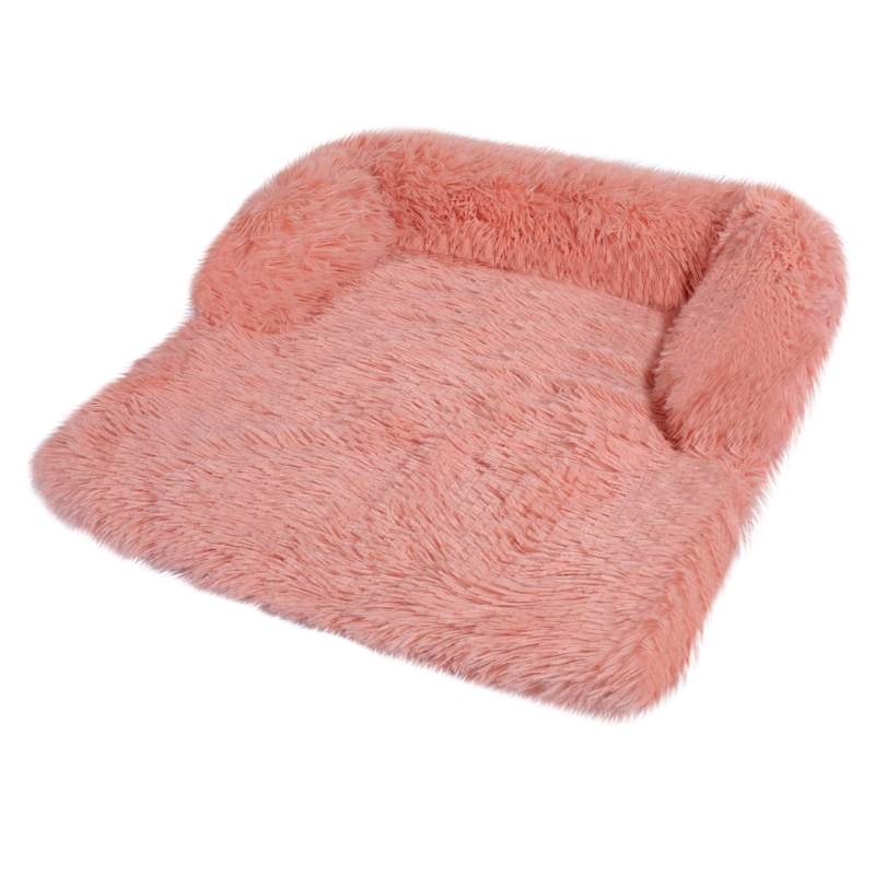 Calming Dog Bed Fluffy Plush Pet Sofa Couch Cover Pads Furniture Protector Mats