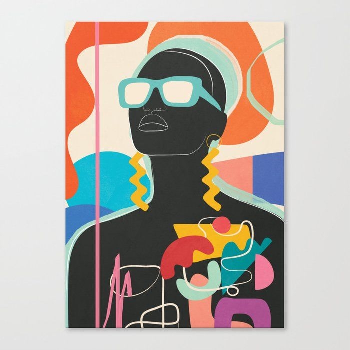 Canvas Print | Modern Abstract Woman 30 by City Art - Large - Society6