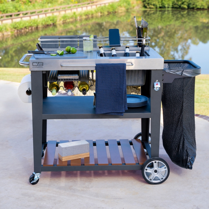 Char-Broil Entertainer Deluxe Indoor/Outdoor Grilling u0026 Bar Cart