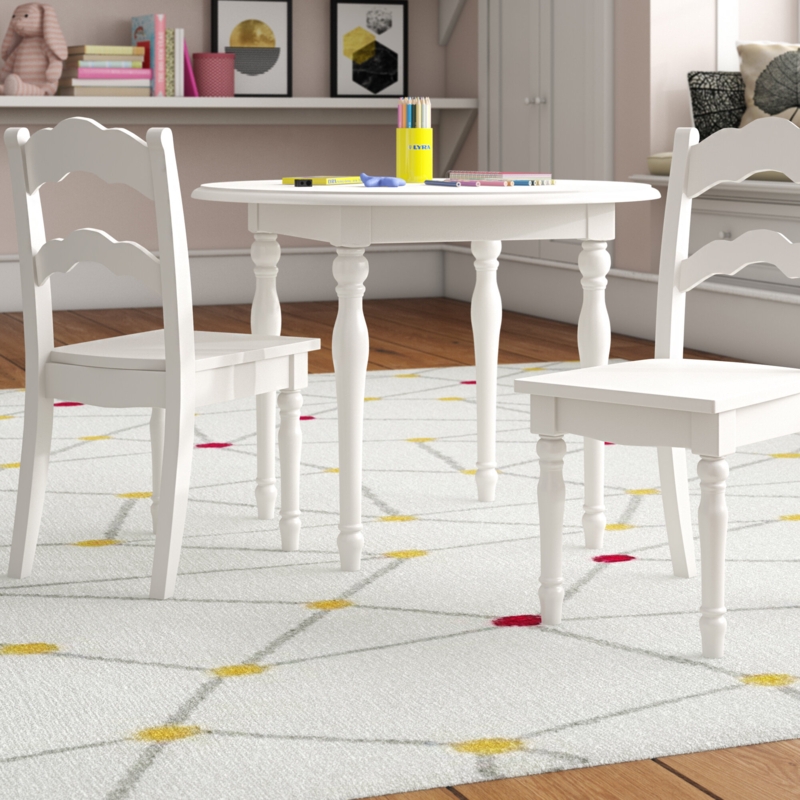 Charlie Kids 3 Piece Play Or Activity Table and Chair Set