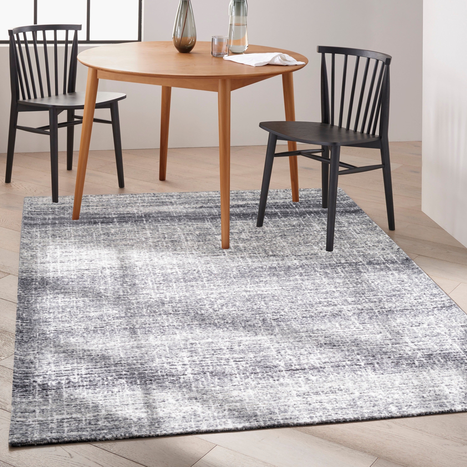 Ck015 Safi Rug SFR01 All-over design Modern Silver Grey Area Rug - Silver Grey / 8' x 10' / Rectangle