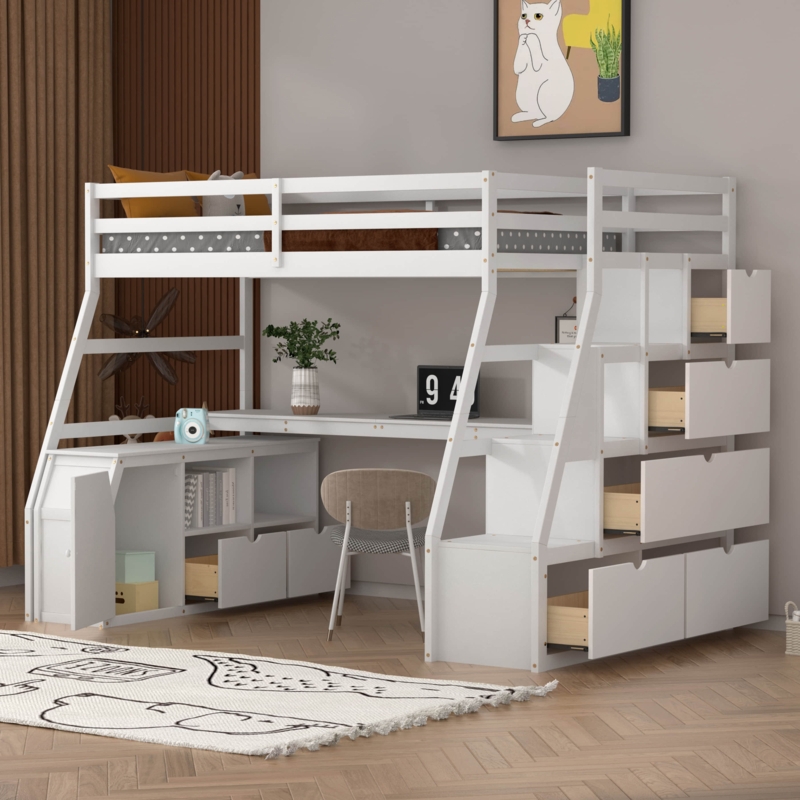 Clemton Kids Twin Loft Bed
