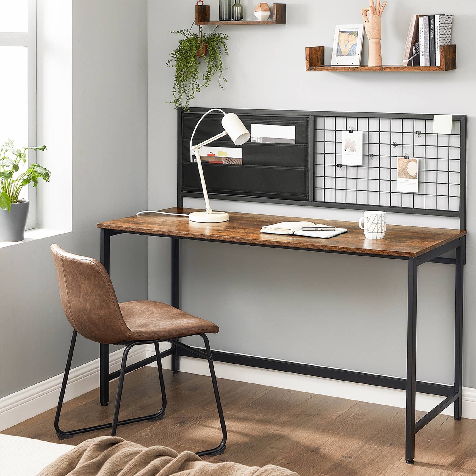 Computer Desk with Grid Board