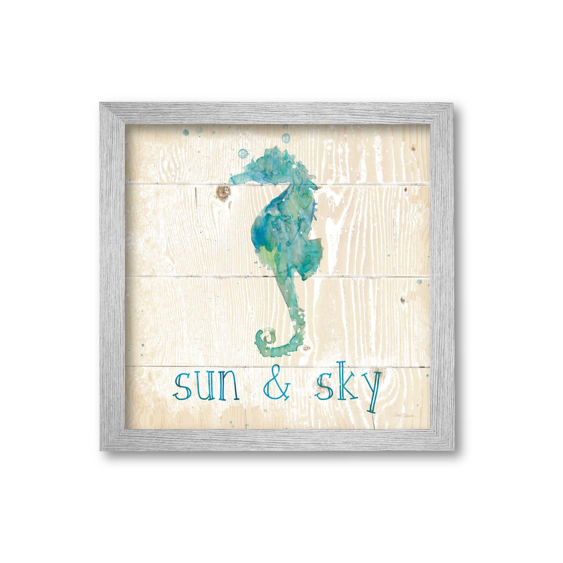 COURTSIDE MARKET Sun & Sky Framed Canvas Wall Art, Multicolor, 16X16