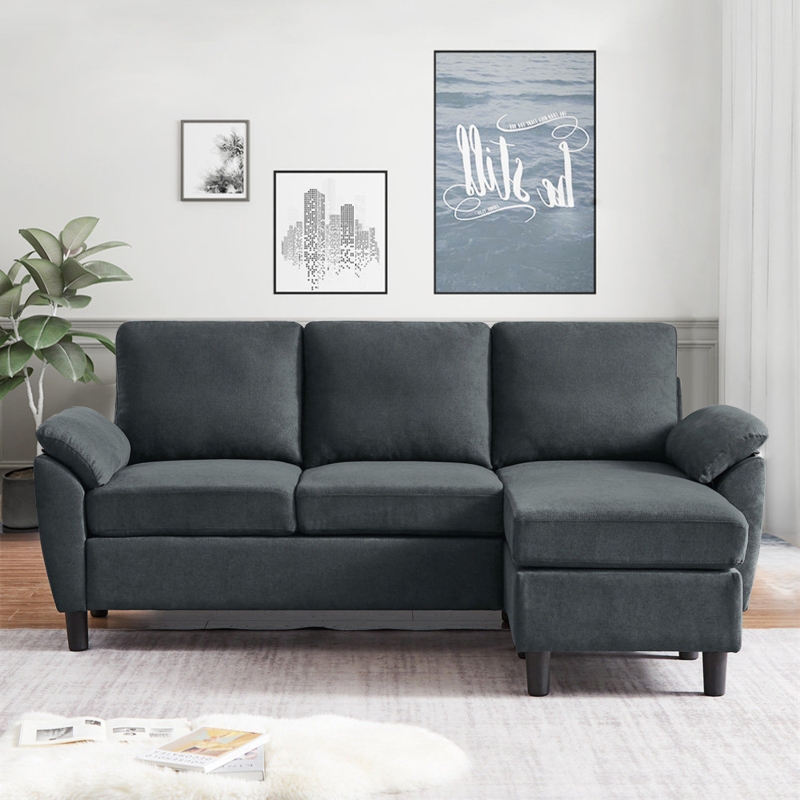 Darlyene 79" Wide Reversible Sofa & Chaise with Ottoman
