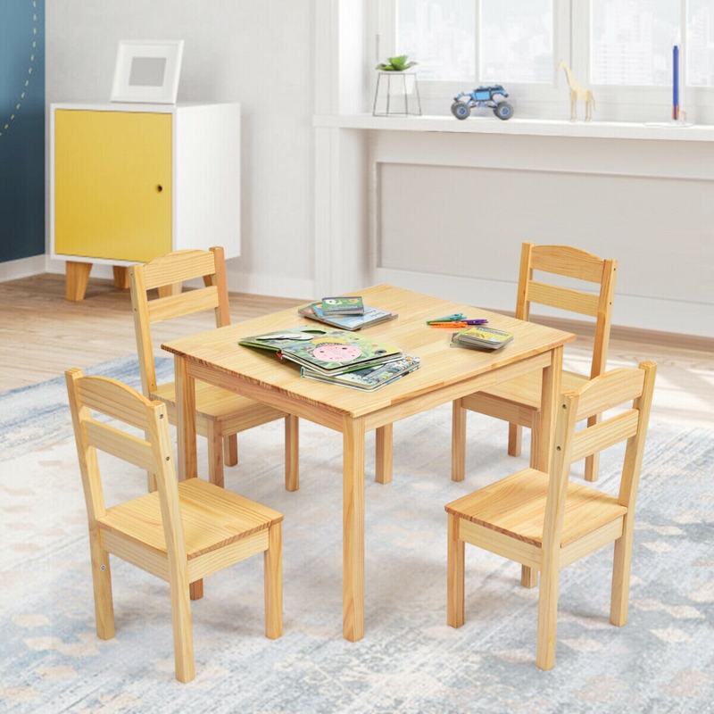 Delray Kids Solid Wood Outdoor Table Or Chair and Chair Set