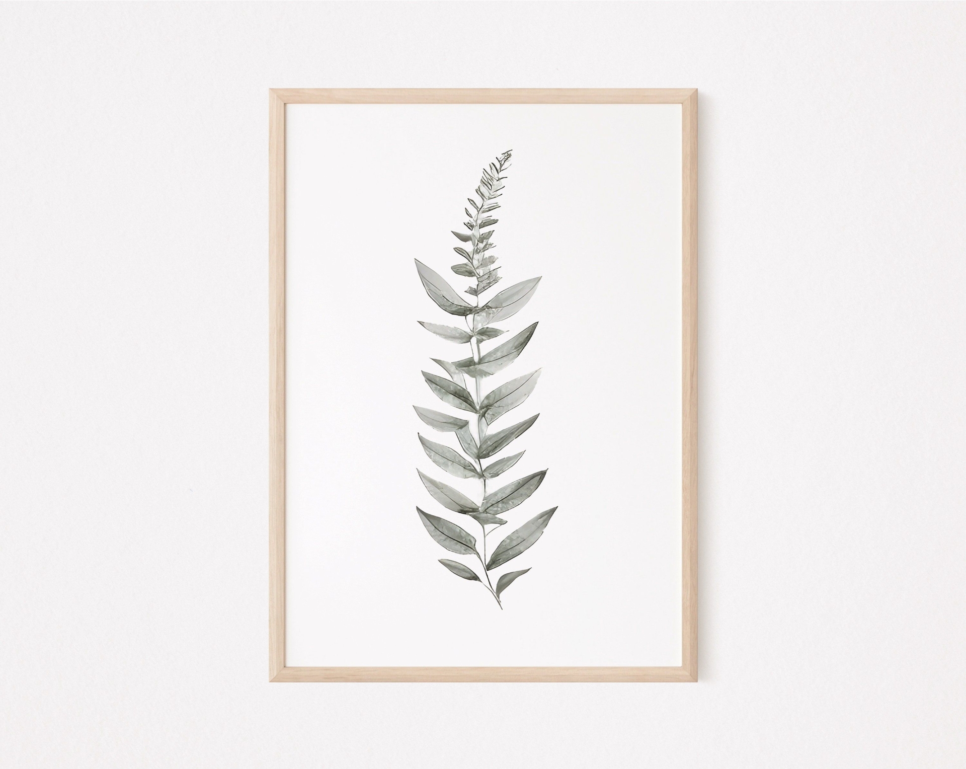 Digital Print, Fern Print, Botanical Print, Floral Printable Art, Wall Art, Bathroom Decor, Farmhouse Decor, Green, Greenery, Lavender Print