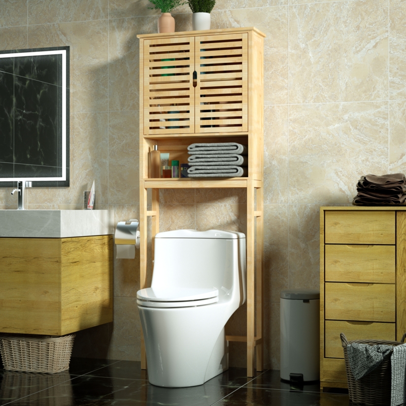 Donnell Solid Wood Freestanding Over The Toilet Storage