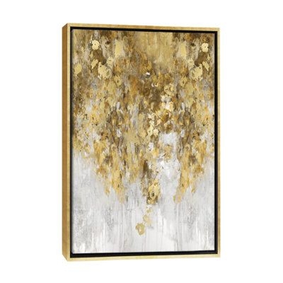 East Urban Home Cascade Amber & Gold by Nikki Robbins - Print Paper/Metal in Brown/Green, Size 60.0 H x 40.0 W x 1.5 D in | Wayfair | Home Decor