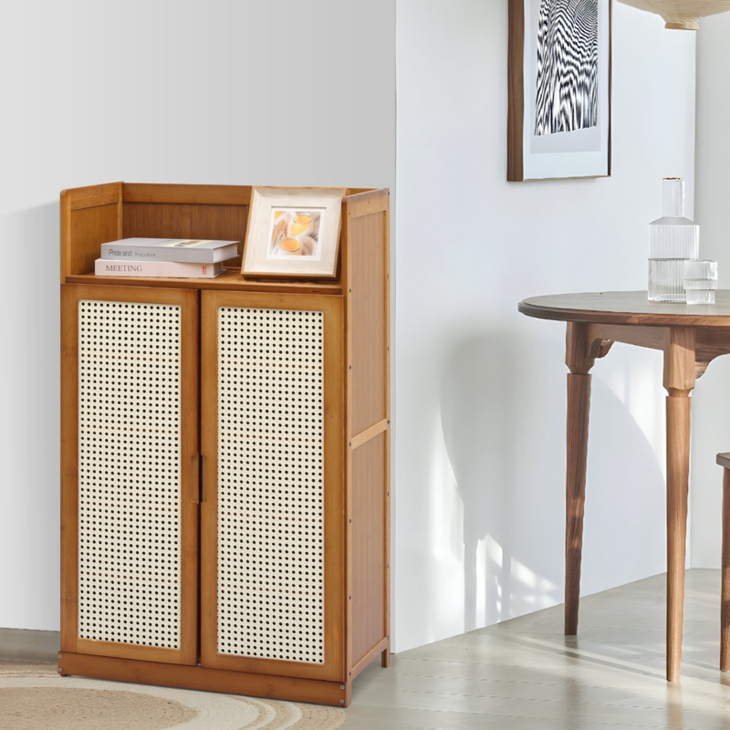 Entryway 5 Tiers Rayon from Bamboo Shoe Storage Rack Cabinet with Top Shelf