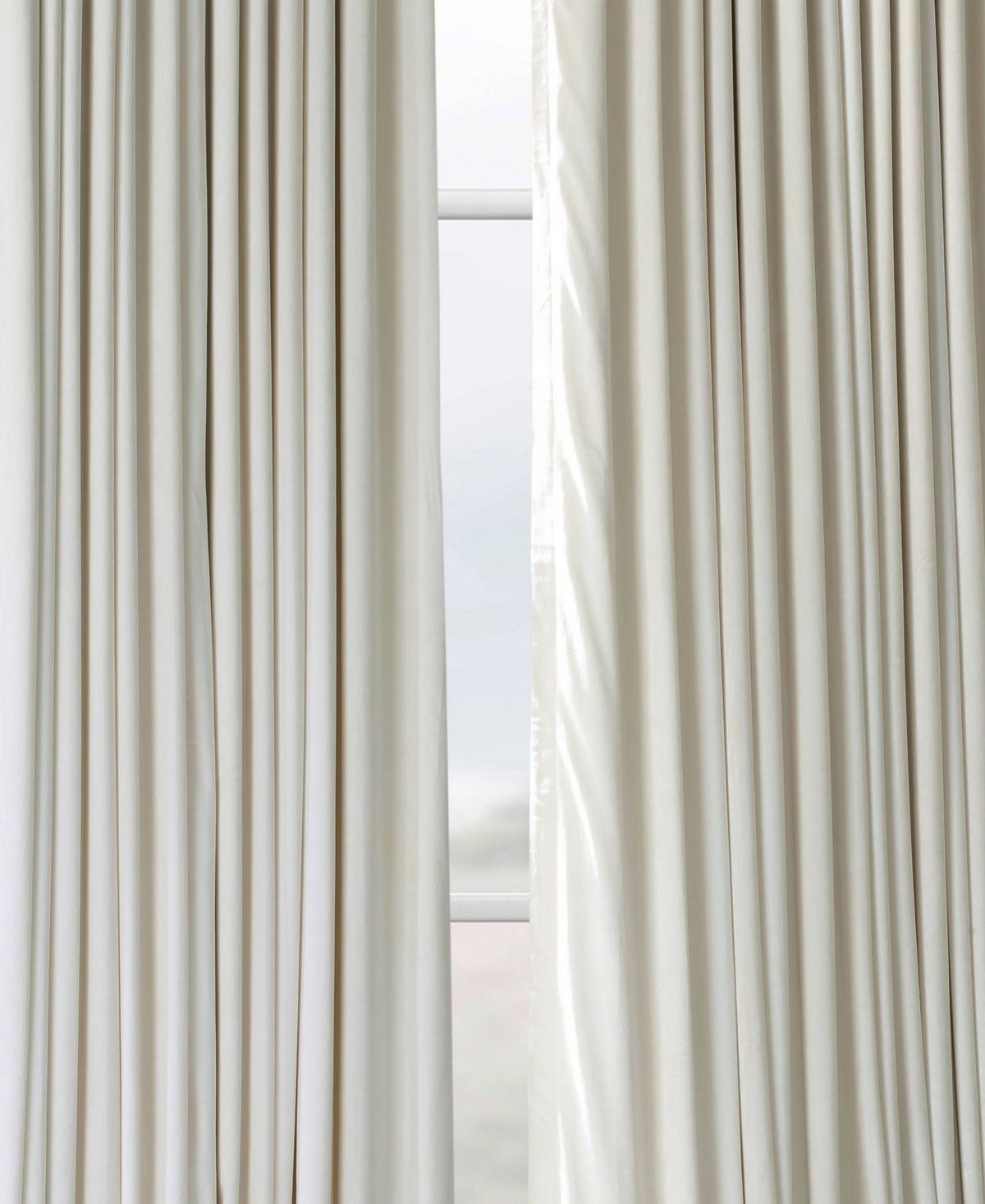 Exclusive Fabrics & Furnishings Signature Blackout Extra Wide Velvet Panel, 100" x 96" - Natural