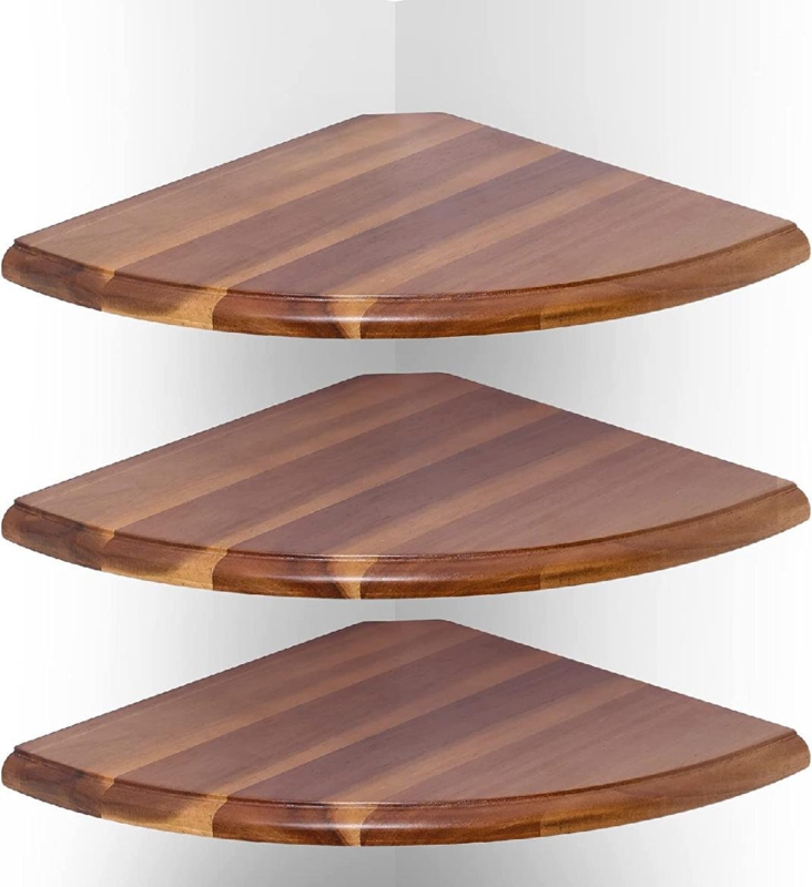 Fargosa 3 Piece Triangle Solid Wood Corner Shelf