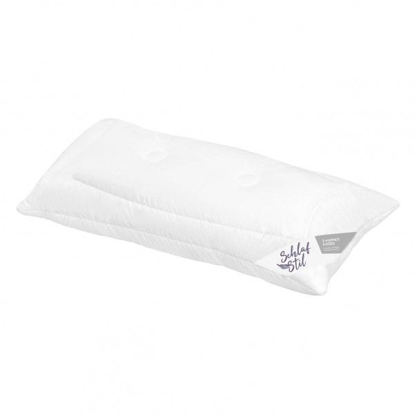 Faserkissen 3-Kammer Schlafstil F400, Quallofil Premium 3D-Markenfaser (Auen), 40 cm x 80 cm