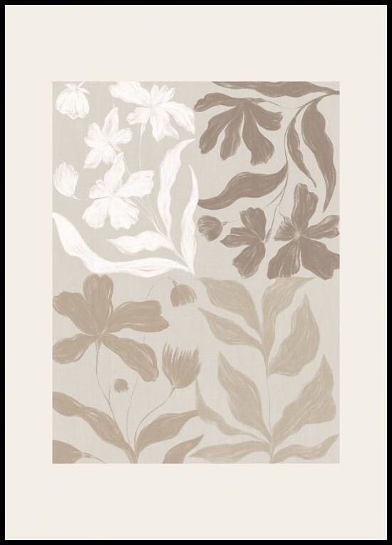 Floral Squares Poster cm)