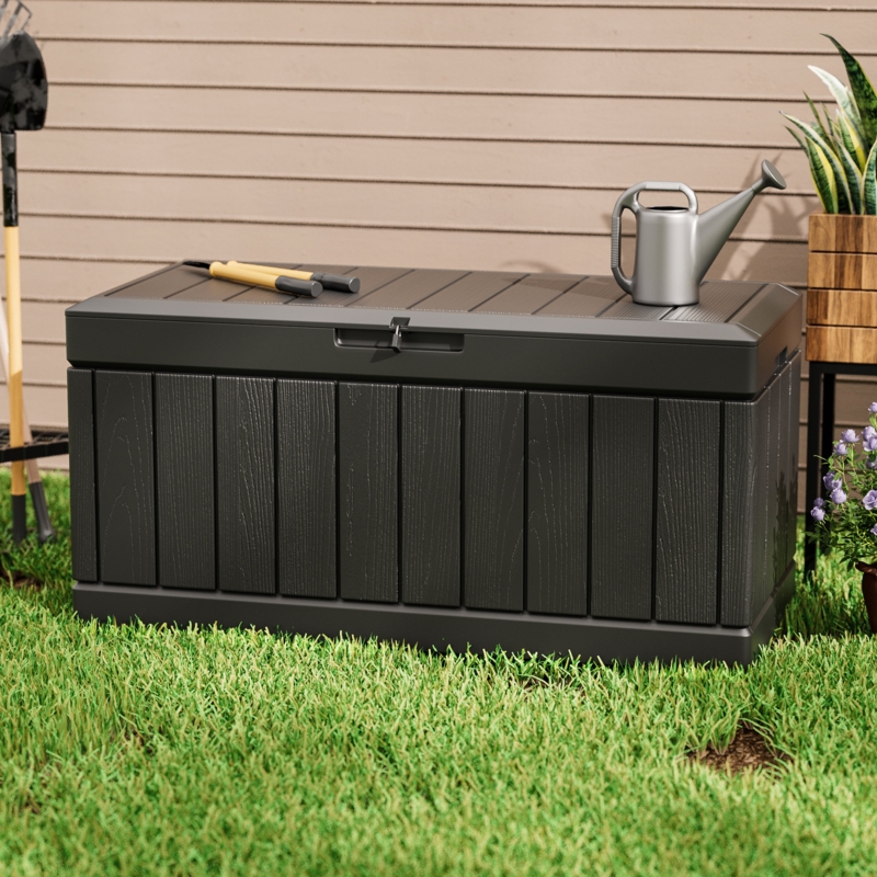 Furmax 90 Gallons Water Resistant Lockable Deck Box