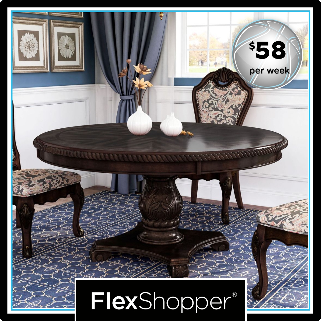 Furniture of America Kova Cherry Finish 60-Inch Wood Round Dining Table - Brown Cherry