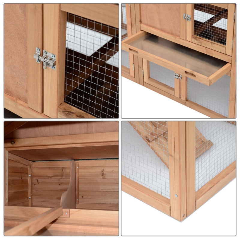 Genoa 20.4 Square Feet Chicken Coop with Chicken Run For Up To 5 Chickens