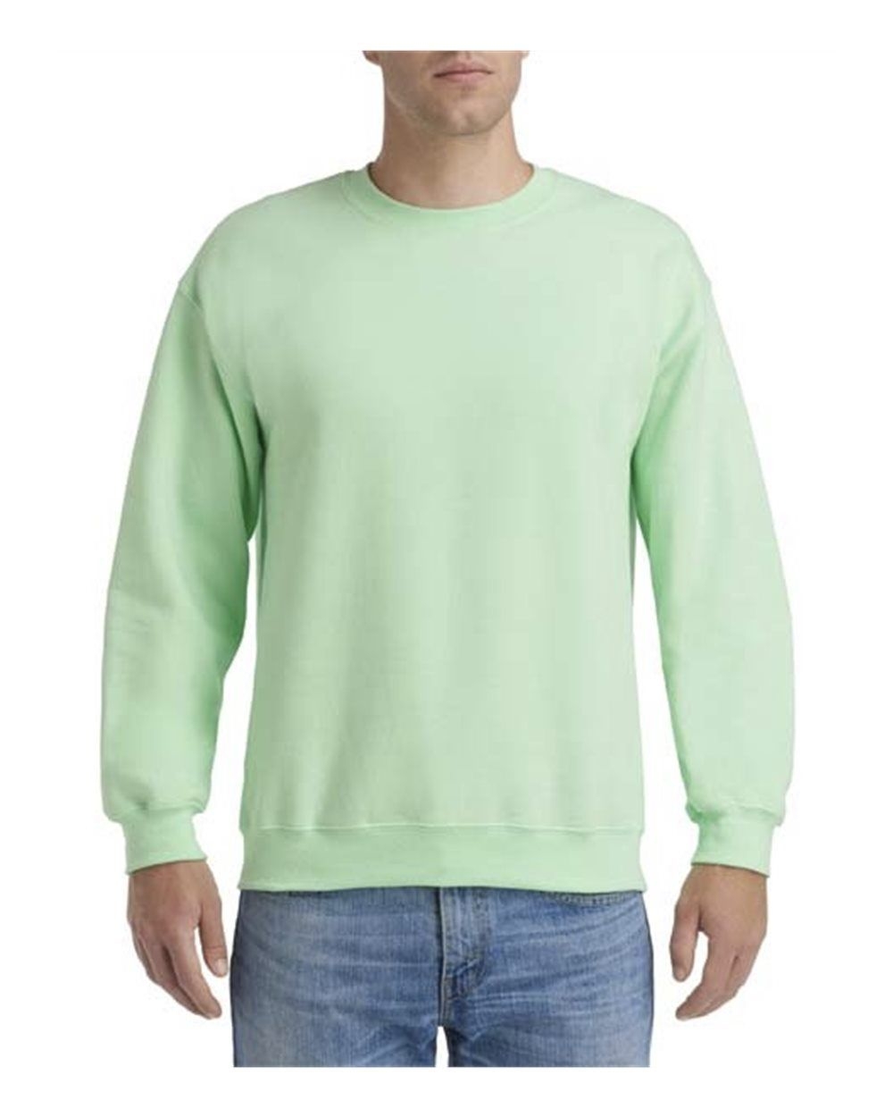 Gildan G180 Adult Heavy Blend Adult 8 oz., 50/50 Fleece Crew 18000, Mint Green, S