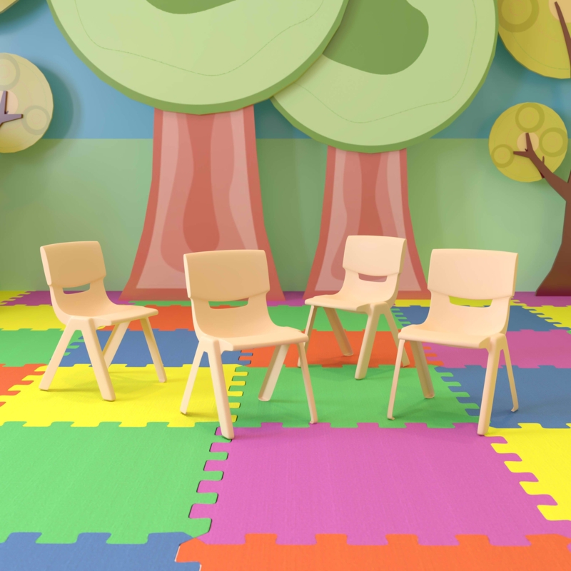 Goddard Plastic Stack School Chair with Seat, 3rd-7th School Chair